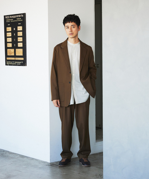 EDIFICE（エディフィス）の「ドビー ドスキン ジャケット【セットアップ着用可】（テーラードジャケット・メンズ・ブラック/ブラウン・LARGE/MEDIUM/SMALL）」の17枚目の写真