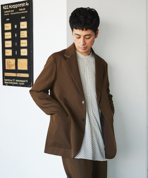 EDIFICE（エディフィス）の「ドビー ドスキン ジャケット【セットアップ着用可】（テーラードジャケット・メンズ・ブラック/ブラウン・LARGE/MEDIUM/SMALL）」の21枚目の写真