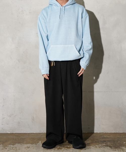 TOWNCRAFT(タウンクラフト)の「TOWNCRAFT / タウンクラフト 90S PIGMENT PULL HOODIE ヴィンテージ加工 ピグメントダイ プルオーバーパーカー(パーカー・メンズ・グレー/パープル/ブラック/ブルーグレー/ライトブルー/オリーブ/ターコイズブルー/ライトグリーン/ピンク/ネイビー・MEDIUM/LARGE/X-LARGE/XX-LARGE)」の22枚目の写真