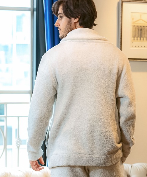 1PIU1UGUALE3  RELAX （ウノピゥウノウグァーレトレ リラックス）の「1PIU1UGUALE3 RELAX(ウノピゥウノウグァーレトレ リラックス)グラデーション ショールカラー ニットカーディガン(保温性/伸縮性)（カーディガン/ボレロ・メンズ・ブラック/ホワイト・S/M/L/XL）」の8枚目の写真