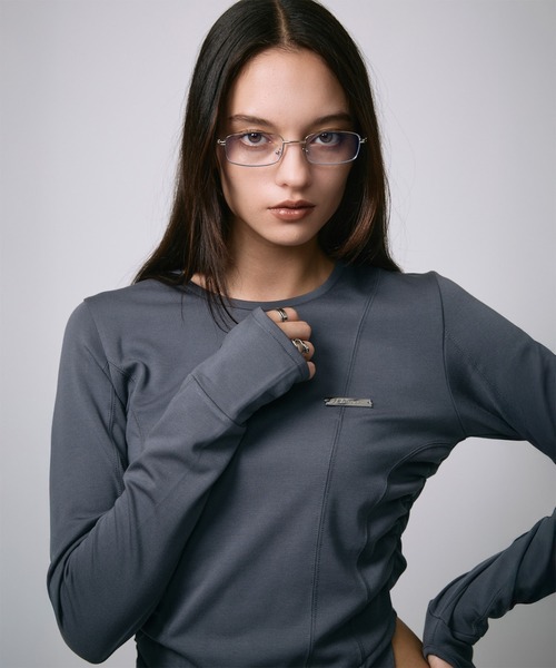 led.tokyo（レッドトウキョウ）の「【led.tokyo】ASYMMETRY FRILL TOPS/アシンメトリーフリルトップス（Tシャツ/カットソー・レディース・チャコールグレー/ブラック/ベージュ・FREE）」の17枚目の写真