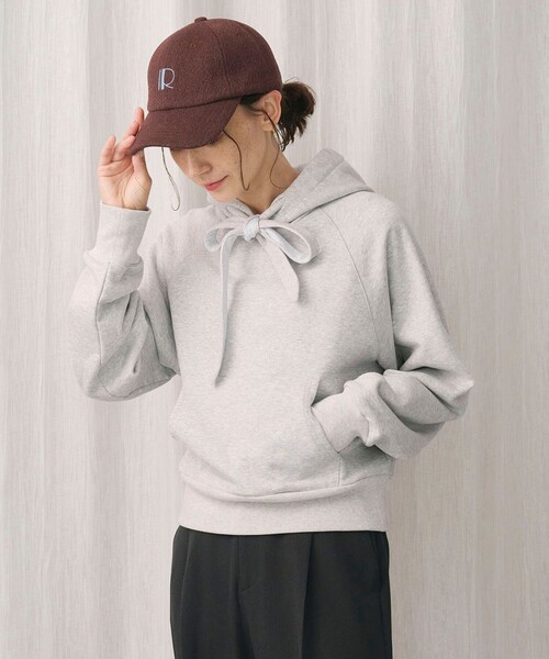 BEAUTY&YOUTH UNITED ARROWS（ビューティーアンドユースユナイテッドアローズ）の「コットンブレンド裏毛 リボンフーディ（スウェット・レディース・ダークグレー/コバルトブルー/ライトグレー・FREE）」の15枚目の写真