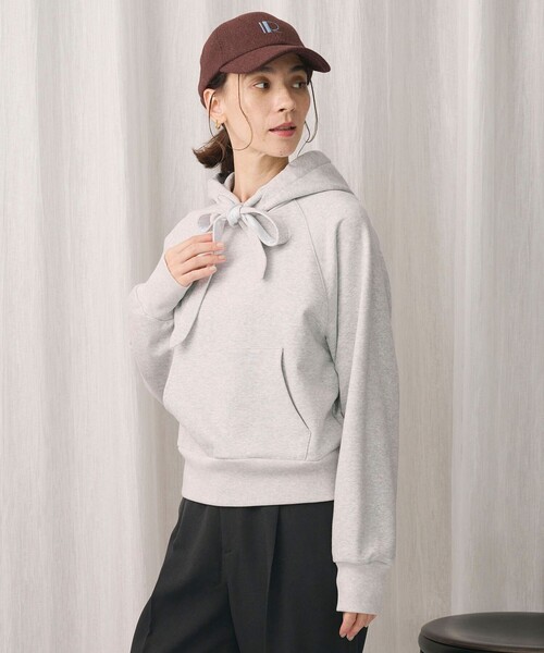 BEAUTY&YOUTH UNITED ARROWS（ビューティーアンドユースユナイテッドアローズ）の「コットンブレンド裏毛 リボンフーディ（スウェット・レディース・ダークグレー/コバルトブルー/ライトグレー・FREE）」の5枚目の写真