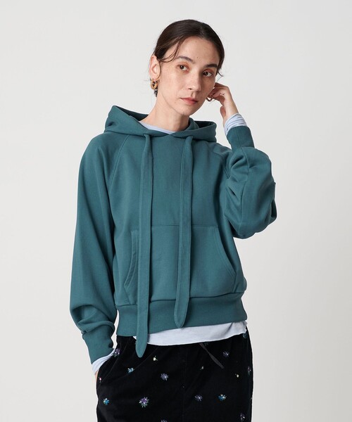 BEAUTY&YOUTH UNITED ARROWS（ビューティーアンドユースユナイテッドアローズ）の「コットンブレンド裏毛 リボンフーディ（スウェット・レディース・ダークグレー/コバルトブルー/ライトグレー・FREE）」の4枚目の写真