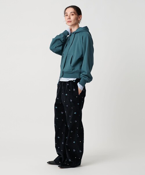 BEAUTY&YOUTH UNITED ARROWS（ビューティーアンドユースユナイテッドアローズ）の「コットンブレンド裏毛 リボンフーディ（スウェット・レディース・ダークグレー/コバルトブルー/ライトグレー・FREE）」の6枚目の写真