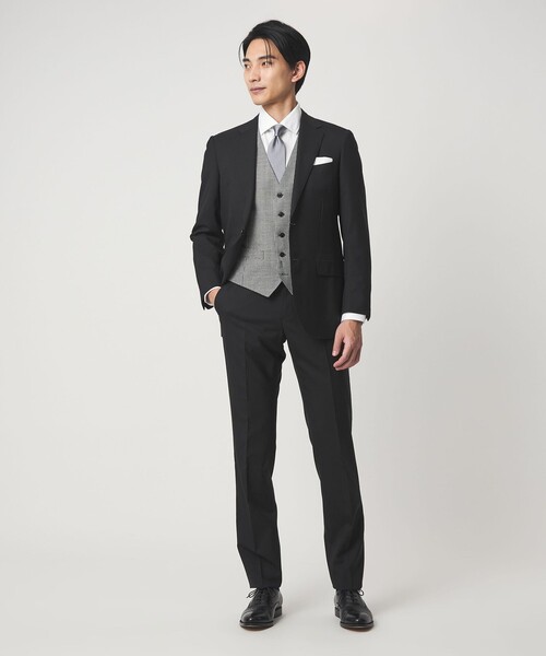 green label relaxing（グリーンレーベルリラクシング）の「TW 柄 5B オッドベスト（スーツベスト・メンズ・グレー系/ネイビー・XL/L/M/S）」の22枚目の写真