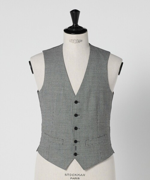 green label relaxing（グリーンレーベルリラクシング）の「TW 柄 5B オッドベスト（スーツベスト・メンズ・グレー系/ネイビー・XL/L/M/S）」の19枚目の写真