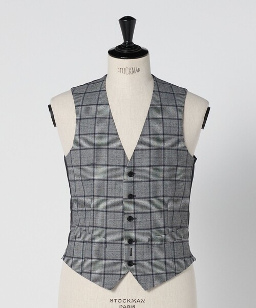 green label relaxing（グリーンレーベルリラクシング）の「TW 柄 5B オッドベスト（スーツベスト・メンズ・グレー系/ネイビー・XL/L/M/S）」の18枚目の写真