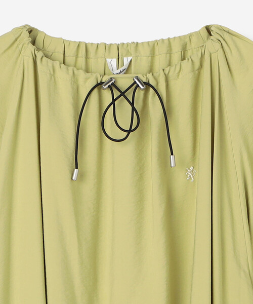 GYMPHLEX（ジムフレックス）の「Gymphlex | ネックギャザー 長袖ワンピース WOMEN（ワンピース・レディース・ダークネイビー/イエロー系その他・14）」の13枚目の写真