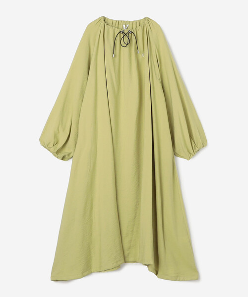 GYMPHLEX（ジムフレックス）の「Gymphlex | ネックギャザー 長袖ワンピース WOMEN（ワンピース・レディース・ダークネイビー/イエロー系その他・14）」の3枚目の写真