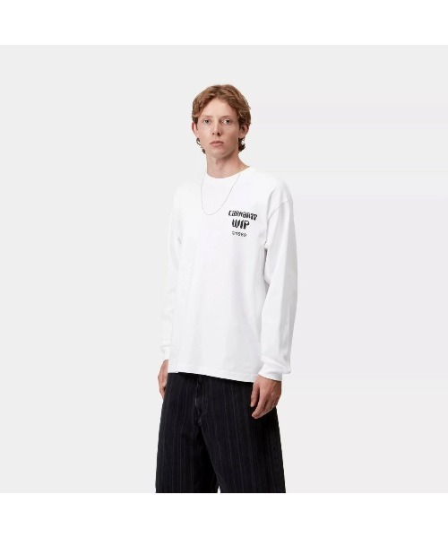 Carhartt WIP(カーハートダブリューアイピー)の「Carhartt WIP L/S BETTER DREAMS T-SHIRT(カーハートワークインプログレス ロングスリーブ ベター ドリームズ Tシャツ)(Tシャツ/カットソー・メンズ・ブラック/ホワイト・SMALL/MEDIUM/LARGE/X-LARGE)」の2枚目の写真
