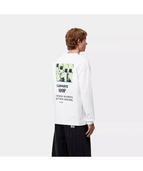 Carhartt WIP(カーハートダブリューアイピー)の「Carhartt WIP L/S BETTER DREAMS T-SHIRT(カーハートワークインプログレス ロングスリーブ ベター ドリームズ Tシャツ)(Tシャツ/カットソー・メンズ・ブラック/ホワイト・SMALL/MEDIUM/LARGE/X-LARGE)」の5枚目の写真