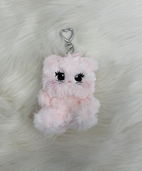 【ピンクチェリーケーキ♡ねこちゃん】 おすわりぬい服 16cm バッグチャーム付 お座り16cmぬい服 猫の着ぐるみ ゆめかわおすわりぬいぐるみ