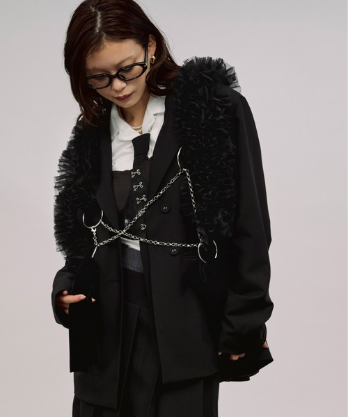 tull velours ribbon ベロアリボンチュールチェーンハーネス（ベルト