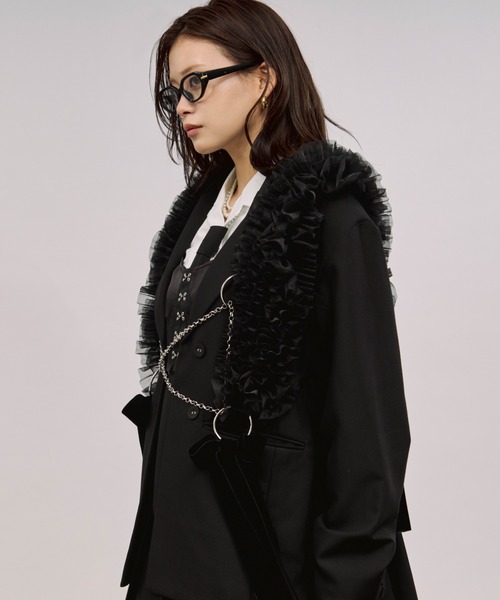 tull velours ribbon ベロアリボンチュールチェーンハーネス（ベルト