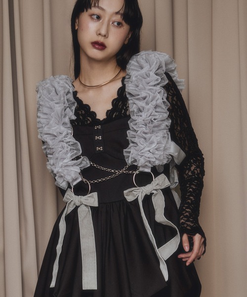 tull velours ribbon ベロアリボンチュールチェーンハーネス（ベルト