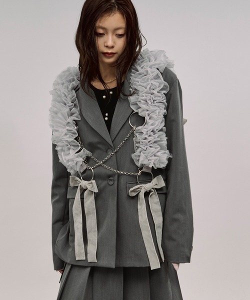 tull velours ribbon ベロアリボンチュールチェーンハーネス（ベルト