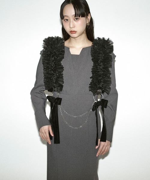 tull velours ribbon ベロアリボンチュールチェーンハーネス（ベルト