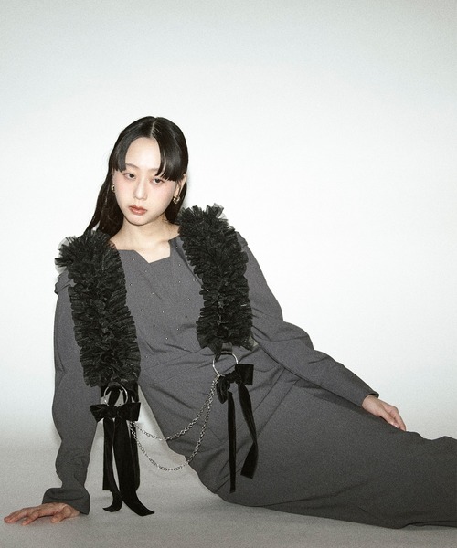 tull velours ribbon ベロアリボンチュールチェーンハーネス（ベルト