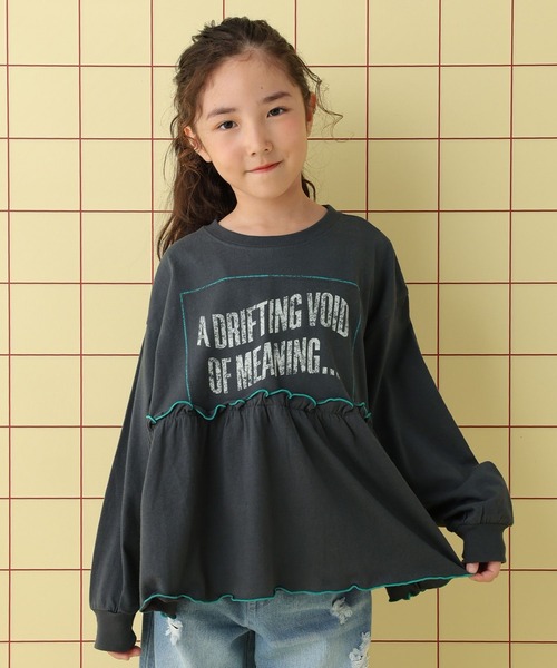 LEPSIM（レプシィム）の「【KIDS】配色フリルロゴプリント　593192（Tシャツ/カットソー・キッズ・ライトパープル/アイボリー/チャコールグレー・130/120/140）」の22枚目の写真