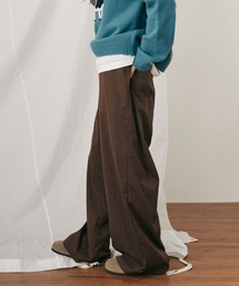MERLOT | 【ウエストゴム】ツイルタッチイージーワイドパンツ(その他パンツ)