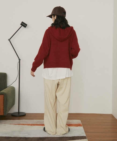 MERLOT（メルロー）の「【ウエストゴム】ツイルタッチイージーワイドパンツ（その他パンツ・レディース・ブラウン/ベージュ/ネイビー・FREE）」の21枚目の写真