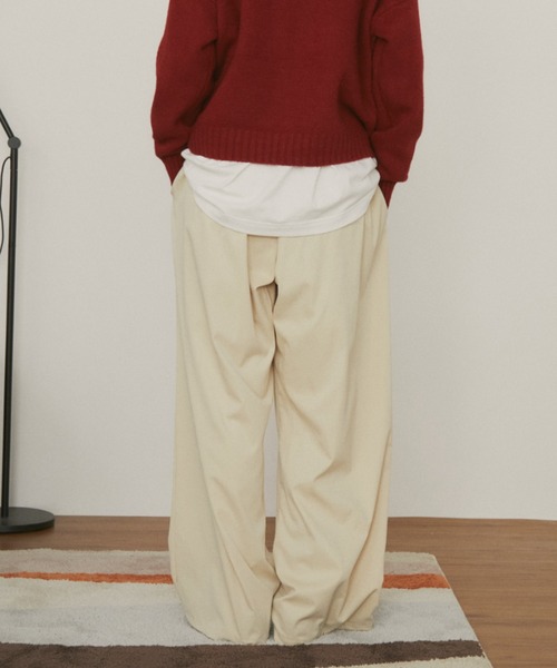 MERLOT（メルロー）の「【ウエストゴム】ツイルタッチイージーワイドパンツ（その他パンツ・レディース・ブラウン/ベージュ/ネイビー・FREE）」の18枚目の写真