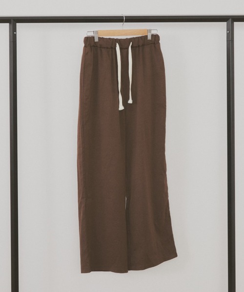 MERLOT（メルロー）の「【ウエストゴム】ツイルタッチイージーワイドパンツ（その他パンツ・レディース・ブラウン/ベージュ/ネイビー・FREE）」の9枚目の写真