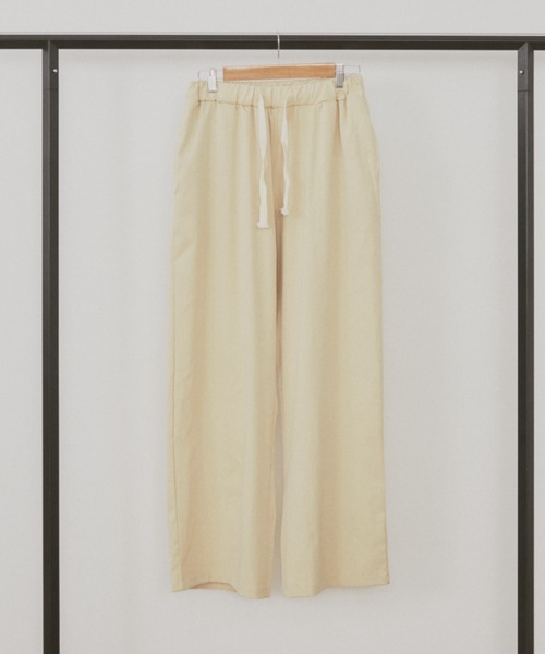 MERLOT（メルロー）の「【ウエストゴム】ツイルタッチイージーワイドパンツ（その他パンツ・レディース・ブラウン/ベージュ/ネイビー・FREE）」の10枚目の写真