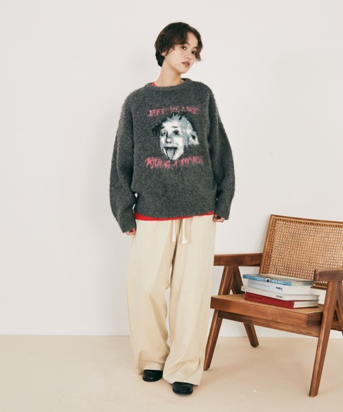 MERLOT（メルロー）の「【ウエストゴム】ツイルタッチイージーワイドパンツ（その他パンツ・レディース・ブラウン/ベージュ/ネイビー・FREE）」の12枚目の写真