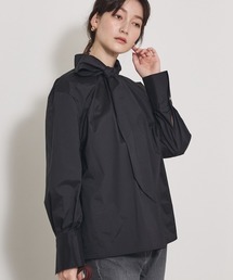 【ボウタイ取り外し可能】タフタボウタイブラウス/秋服/冬服/オフィスカジュアル/オケージョン/2次会