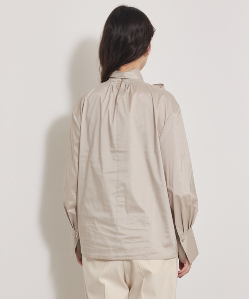 qualite（カリテ）の「【ボウタイ取り外し可能】タフタボウタイブラウス/秋服/冬服/オフィスカジュアル/オケージョン/2次会（シャツ/ブラウス・レディース・オフホワイト/ブラック/ベージュ・フリー）」の16枚目の写真