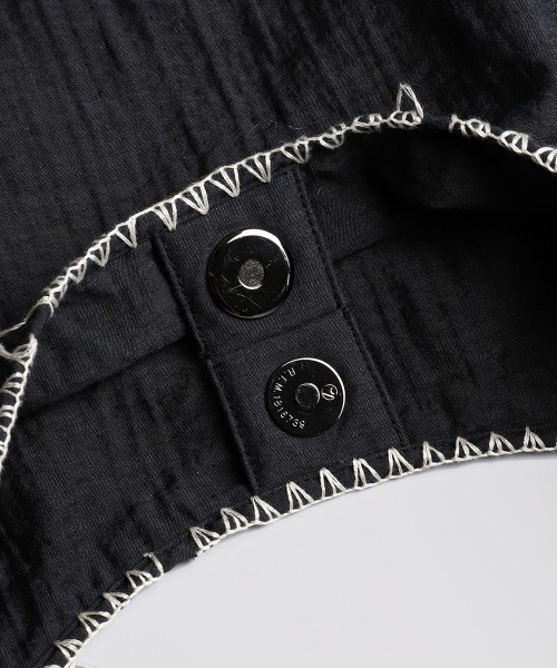 BALLAST ARK（バラストアーク）の「BALLAST ARK / バラストアーク：Oval Embroid Bag：BA12-BG01[AST]（トートバッグ・メンズ・ブラック×イエロー/ブラック×ホワイト/ブラック系その他/ブラック×パープル・FREE）」の21枚目の写真