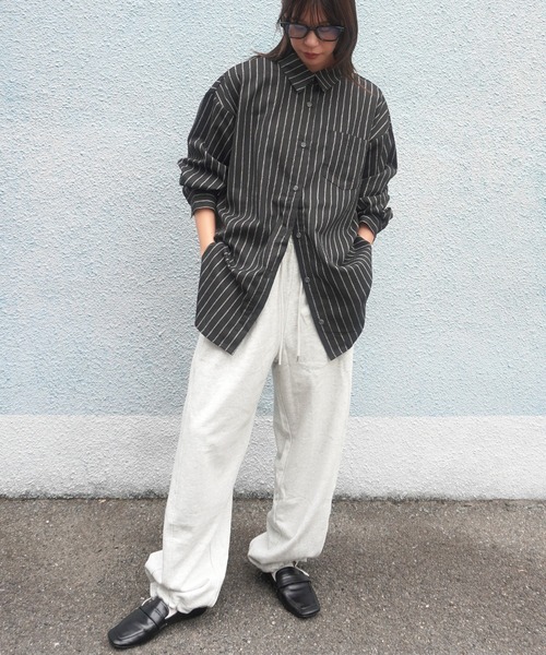 gossara（ゴサラ）の「バレルレッグスエットPT（スウェットパンツ・レディース・ブラック/ブラウン/グレー・FREE）」の4枚目の写真