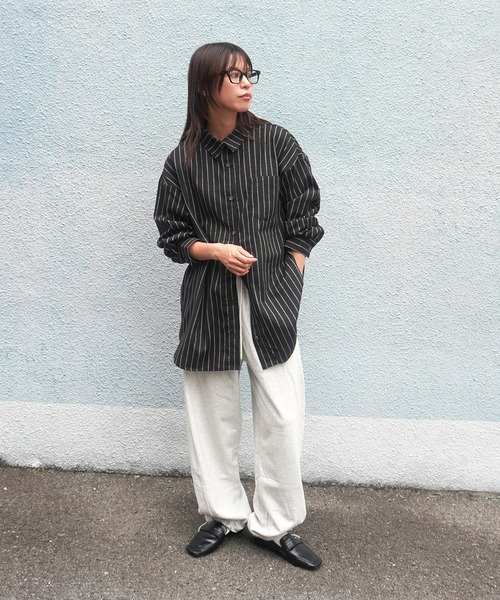 gossara（ゴサラ）の「バレルレッグスエットPT（スウェットパンツ・レディース・ブラック/ブラウン/グレー・FREE）」の6枚目の写真