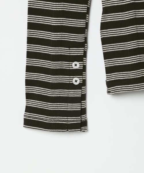 MILLER（ミラー）の「【MILLER(ミラー)】Prib Cardigan（Tシャツ/カットソー・レディース・スカイブルー/ブラック/ライトオリーブ・FREE）」の9枚目の写真