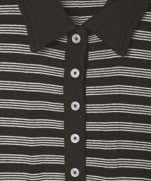 MILLER（ミラー）の「【MILLER(ミラー)】Prib Cardigan（Tシャツ/カットソー・レディース・スカイブルー/ブラック/ライトオリーブ・FREE）」の10枚目の写真