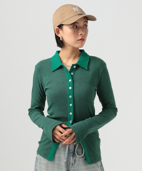 MILLER（ミラー）の「【MILLER(ミラー)】Prib Cardigan（Tシャツ/カットソー・レディース・スカイブルー/ブラック/ライトオリーブ・FREE）」の15枚目の写真