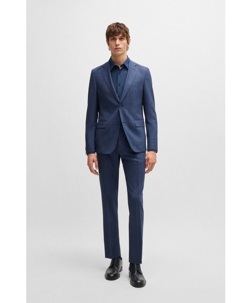 BOSS(ボス)の「スリムフィットシャツ パフォーマンスストレッチ モノグラムジャカード(シャツ/ブラウス・メンズ・ブルー・S/XXL/XL/L/M)」の5枚目の写真