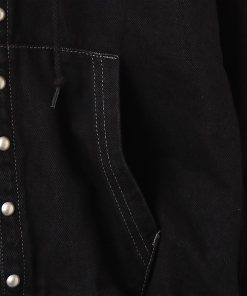 atmos pink(アトモスピンク)の「atmos pink Studs Denim Hoodie / アトモス ピンク スタッズ デニム フーディー(その他アウター・レディース・ブルー/ブラック・FREE)」の6枚目の写真