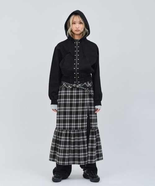 atmos pink(アトモスピンク)の「atmos pink Studs Denim Hoodie / アトモス ピンク スタッズ デニム フーディー(その他アウター・レディース・ブルー/ブラック・FREE)」の10枚目の写真