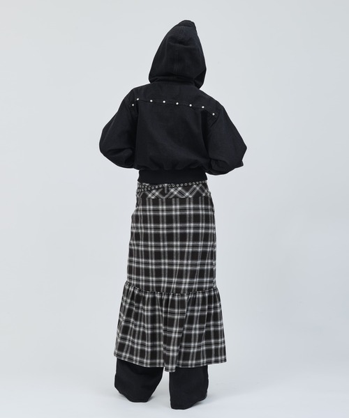 atmos pink(アトモスピンク)の「atmos pink Studs Denim Hoodie / アトモス ピンク スタッズ デニム フーディー(その他アウター・レディース・ブルー/ブラック・FREE)」の11枚目の写真