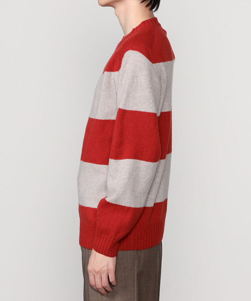 MORRIS & SONS | ブロックストライプクルーネックセーター MEN（ニット