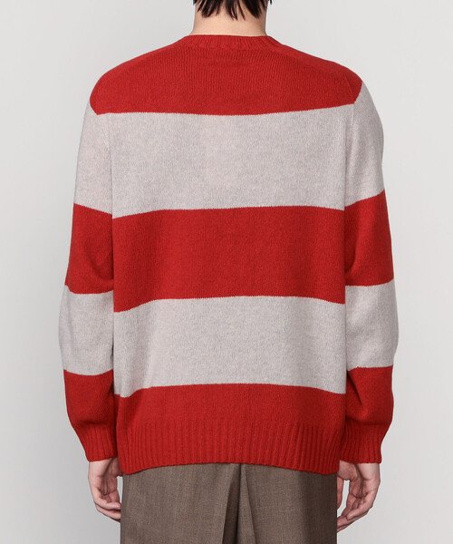 MORRIS & SONS | ブロックストライプクルーネックセーター MEN（ニット