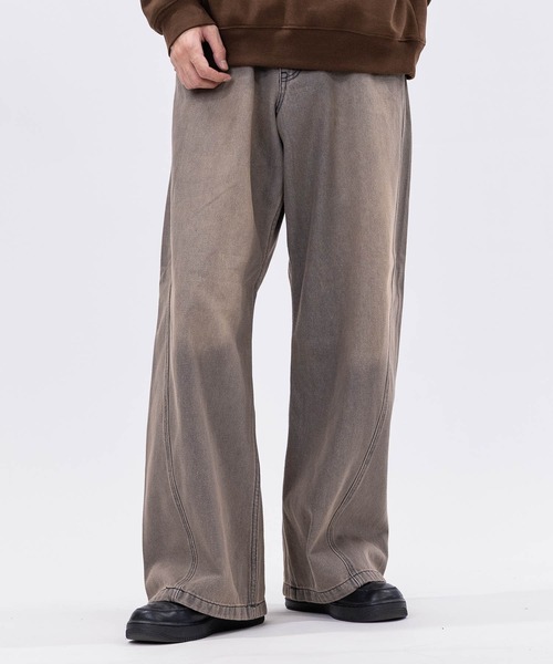 JOHN'S CLOSET（ジョンズクローゼット）の「【3】フェード加工 カーブデニムパンツ（デニムパンツ・メンズ・ブルー/グレー/ブラウン/スミクロ・X-LARGE/LARGE/MEDIUM）」の3枚目の写真