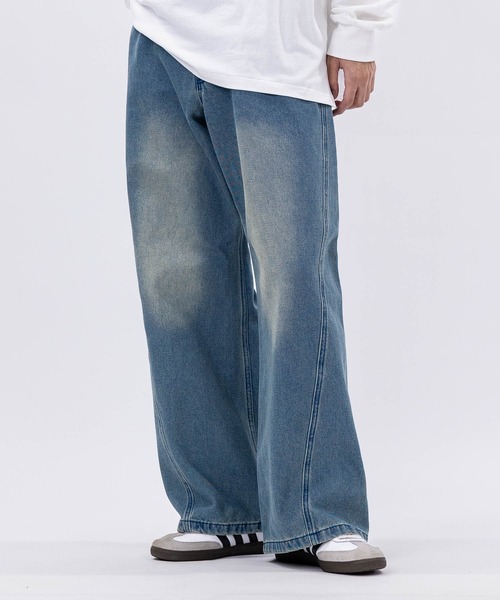 JOHN'S CLOSET（ジョンズクローゼット）の「【3】フェード加工 カーブデニムパンツ（デニムパンツ・メンズ・ブルー/グレー/ブラウン/スミクロ・X-LARGE/LARGE/MEDIUM）」の8枚目の写真