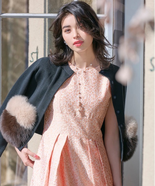 Chesty フラワー刺繍ニットアンサンブルワンピース フラワー刺繍ニットアンサンブルワンピース |【公式】Chestyオンライン