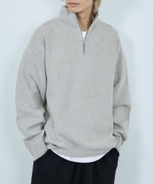 ハーフジップ」に該当するニット/セーター（グレー/灰色系・無地