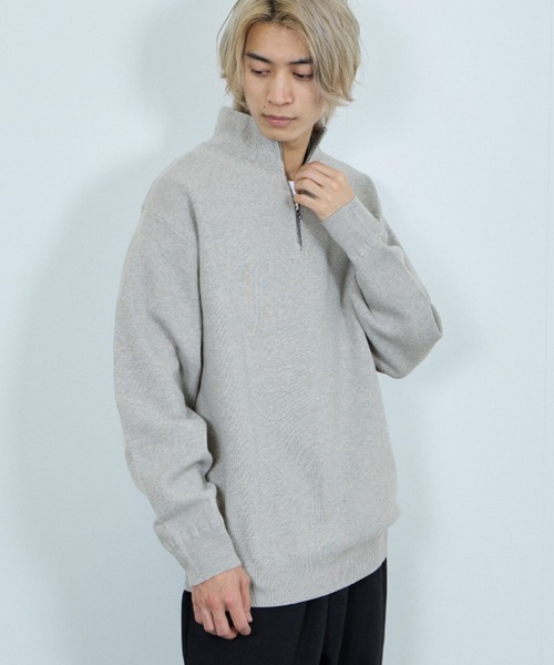 NAVY（ネイビー）の「NAVY 快適ミラノリブハーフジップニット【ウォッシャブル】（ニット/セーター・メンズ・ブラック/杢グレー・XL/L/M/S）」の13枚目の写真