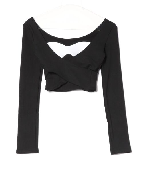AMAIL（アマイル）の「Cross Back Top（Tシャツ/カットソー・レディース・ブラック/ホワイト・FREE）」の14枚目の写真